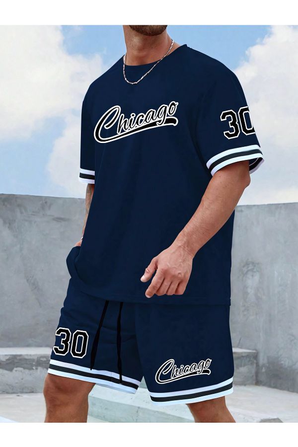 C C OKULCUNUZ California Printed T Shirt Shorts Set Trendyol