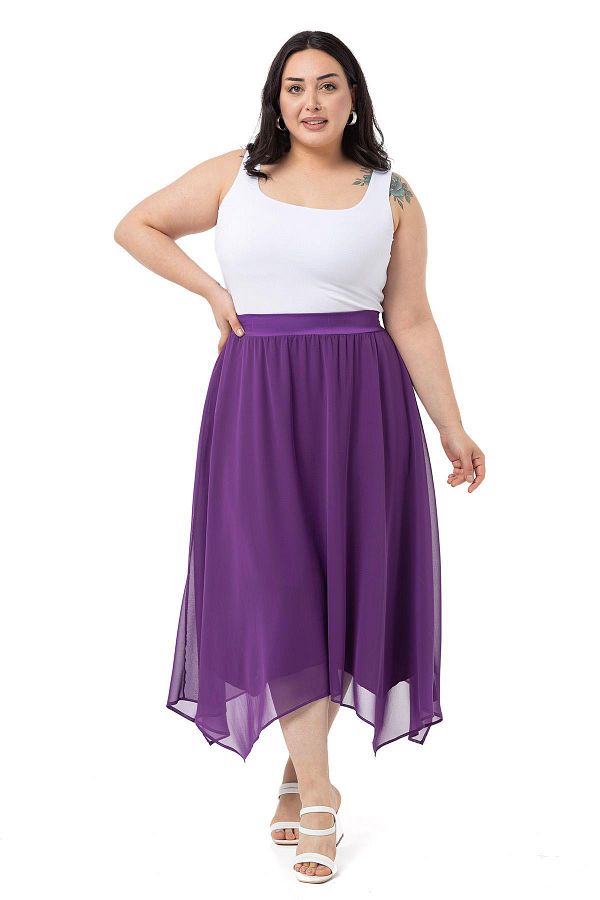 Chiffon skirt for plus size shop