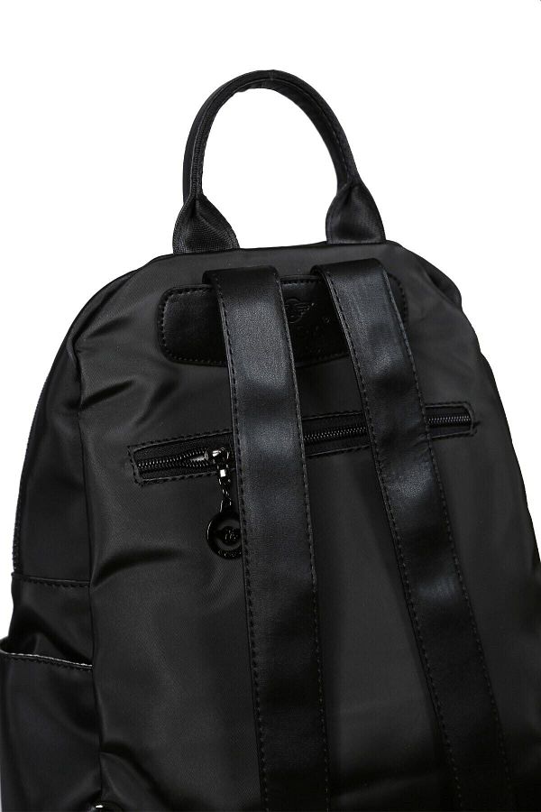Black satin backpack online