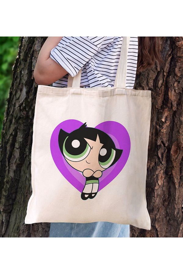 Bk Gift Powerpuff Girls Buttercup Canvas Tote Bag Printed Shoulder Bag 13 Shopping Bag Beach Trendyol