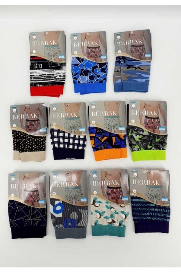 Berrak-4480 Patterned Lycra Boxer 10 Piece 1