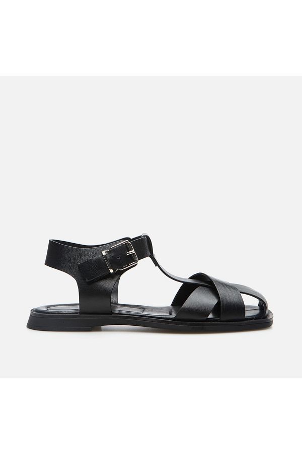 Hotic Women s Black Sandals Stylish and Comfortable Trendyol