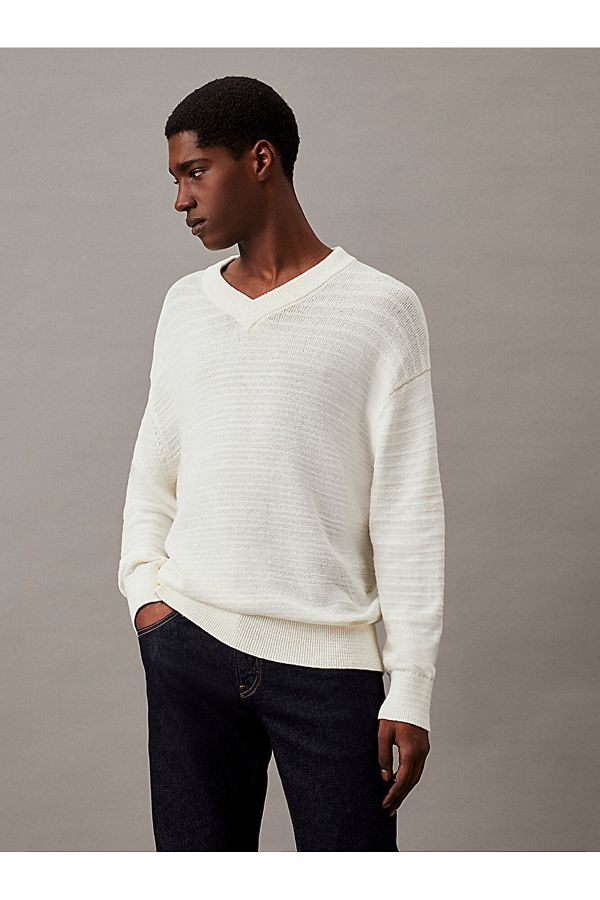 Calvin klein v neck jumper outlet