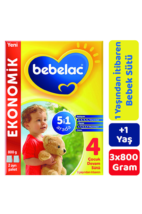 Bebelac 4 Devam Sütü 800 gr 3'lü Paket