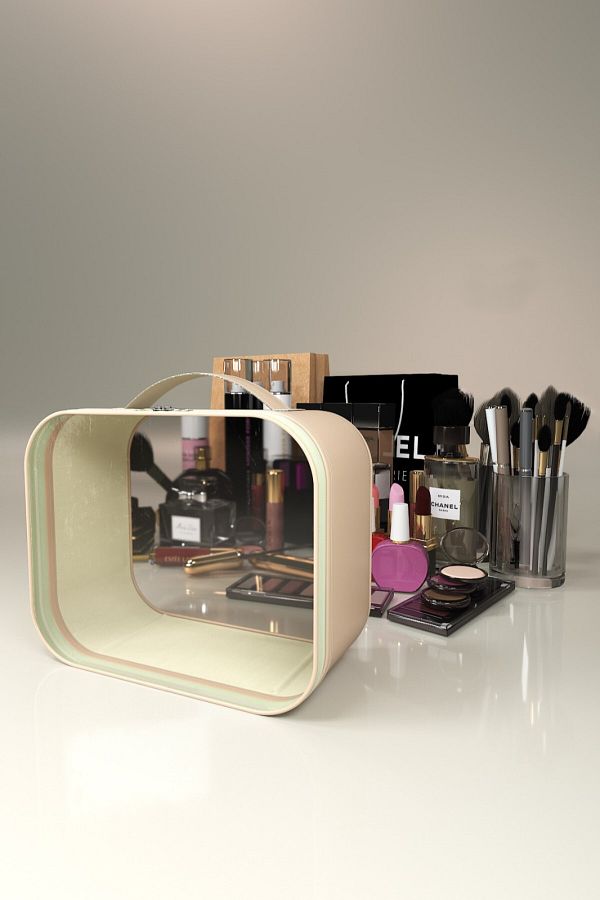 3-Geanta cosmetice de voiaj - Geanta de machiaj, design modern cu compartimente 1