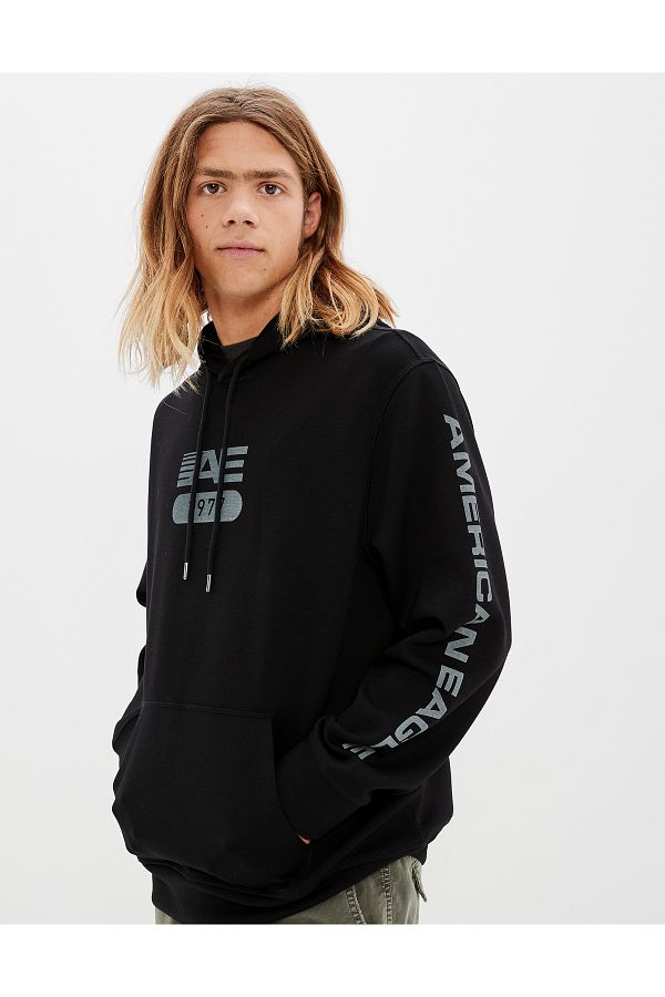 American Eagle Sweatshirt Black Regular fit Trendyol