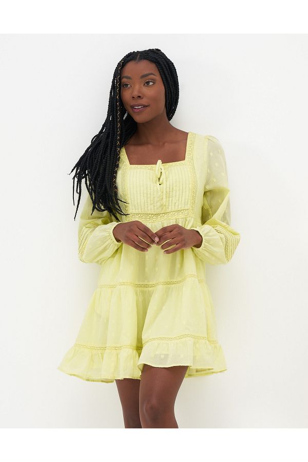 American Eagle Yellow Women s Girl s Dress U 0395 6987 Trendyol