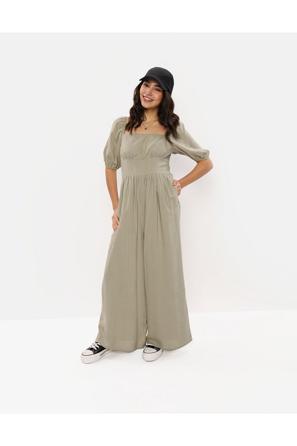 American Eagle Green Woman Girl Jumpsuit U 1396 7304 Trendyol