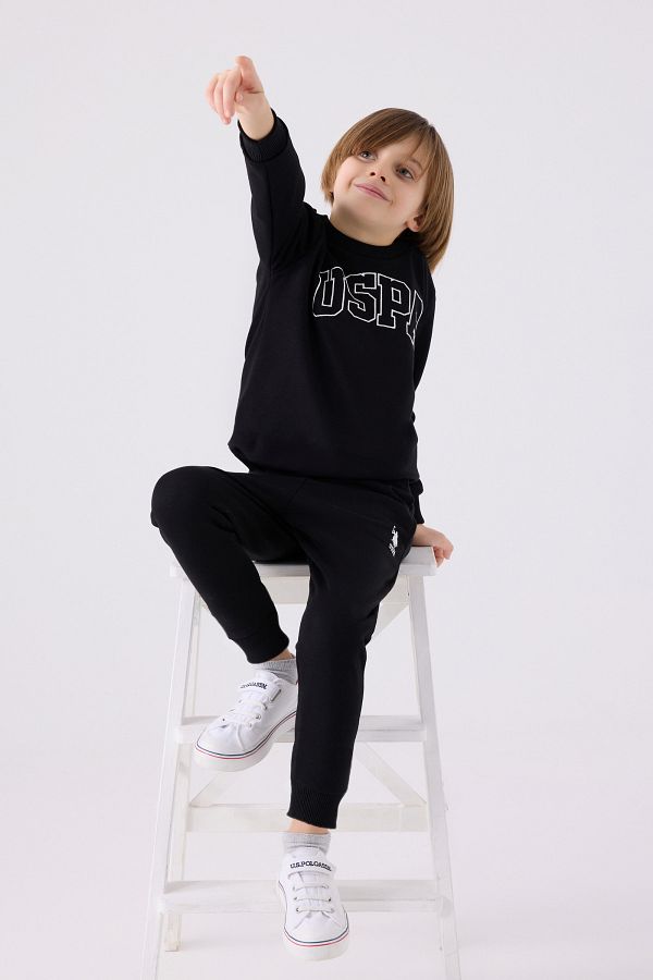 U.S. Polo Assn.-Set trening negru pentru baieti 1