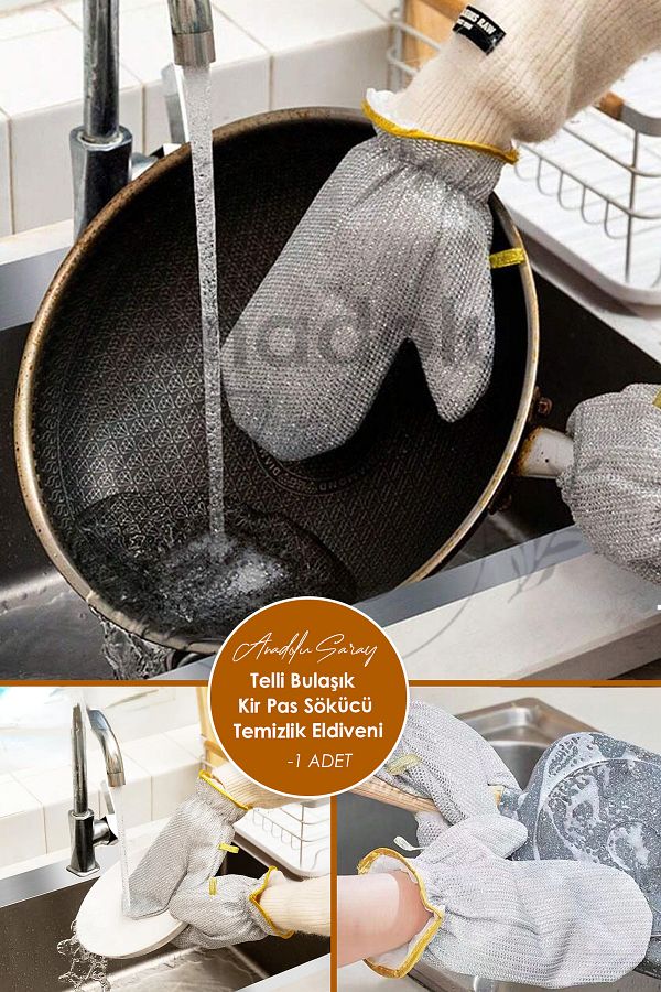 Anadolu Saray-Practical Multi-Purpose Wire Dish Glove Waterproof Dirt Rust Remover Magic Cleaning Gloves 1PC 1