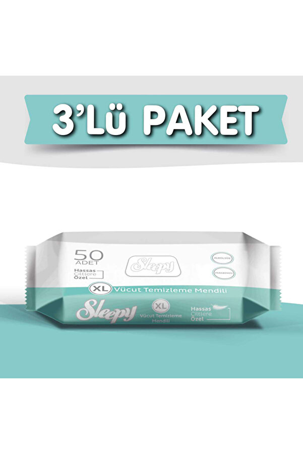 Sleepy 3'Lü Vücut Temizleme 50 Adet 150 Yaprak