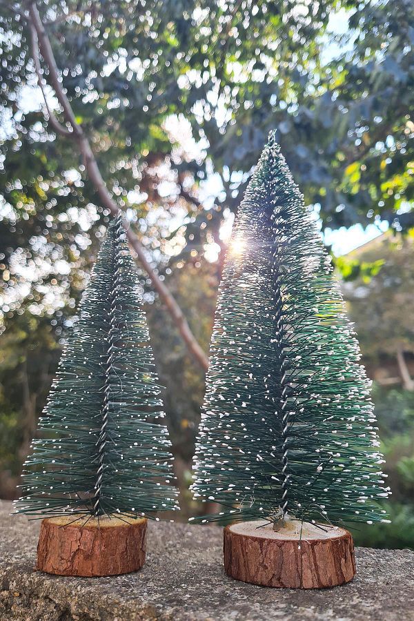PEKSHOP-Christmas Tree Set of 2 Table Top Christmas Trees 2 Pieces - Large and Medium Size Christmas Tree 1