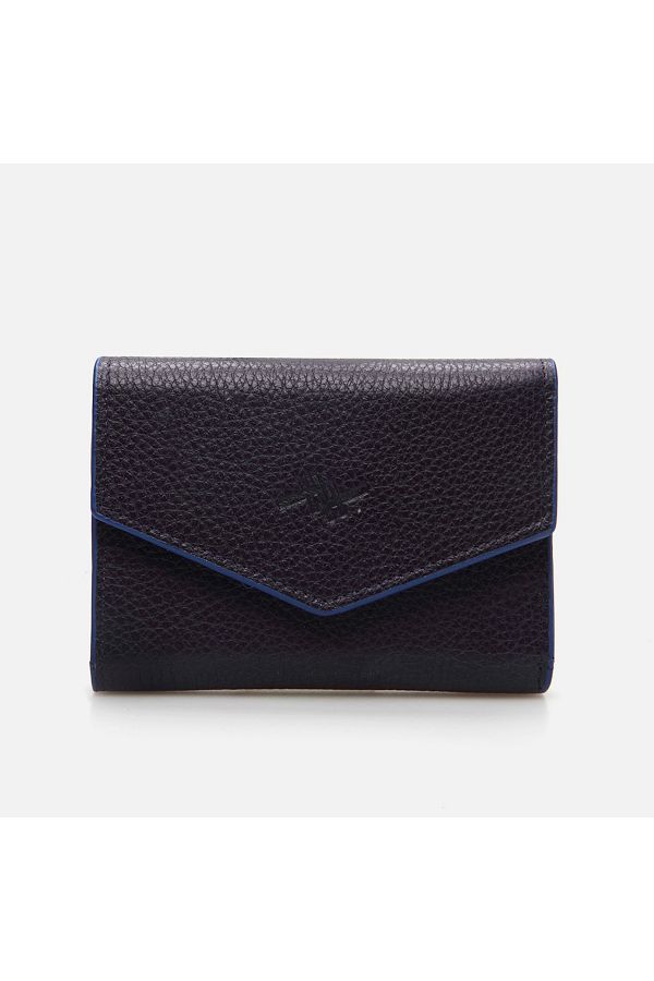 Hotiç-Genuine Leather Navy Blue Women's Wallet 1