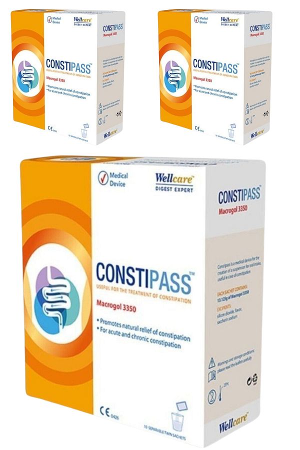 Wellcare-Macrogol 3350 Constipass X3 with 10 Sash 1