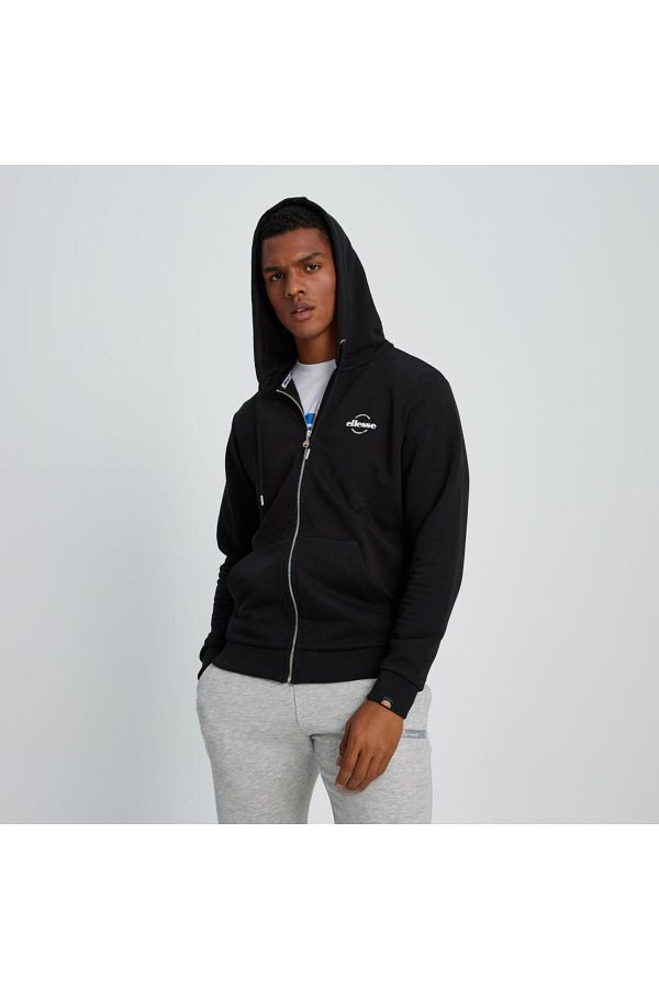 Ellesse Men s Sweatshirt Zippered Hooded Black Trendyol