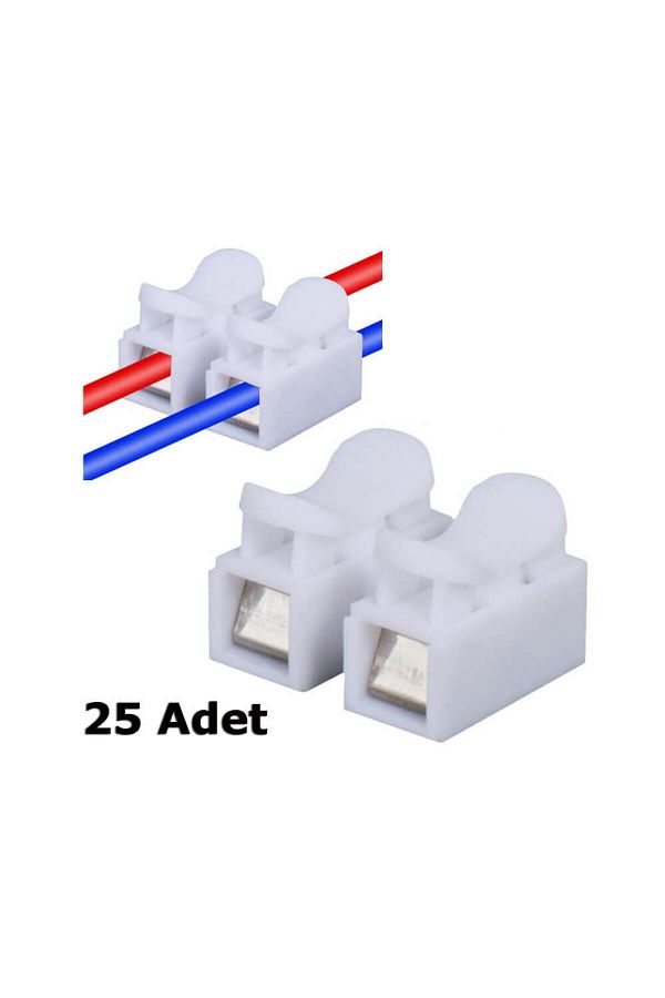 WOZLO-Ch2 Quick Cable Joint Attachment - Cable Joint Connector - Spring Push Terminal Block - 25 Pieces 1