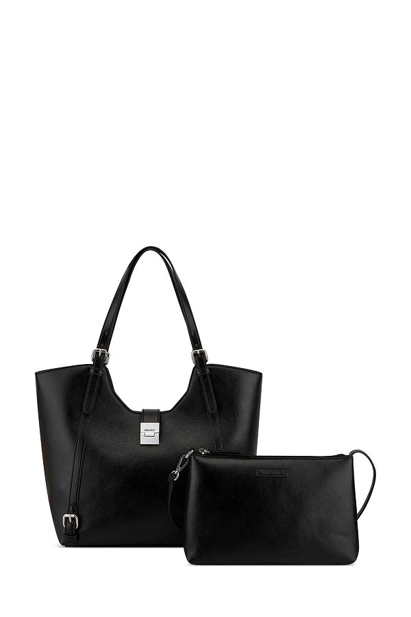 Nine west black shoulder bag best sale