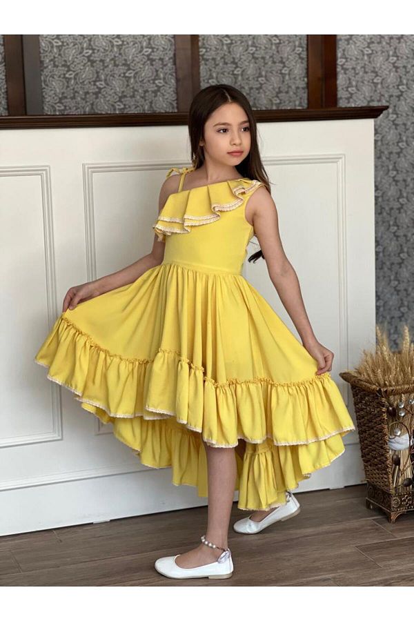miniklerin dunyas GIRL S YELLOW SPANISH DRESS