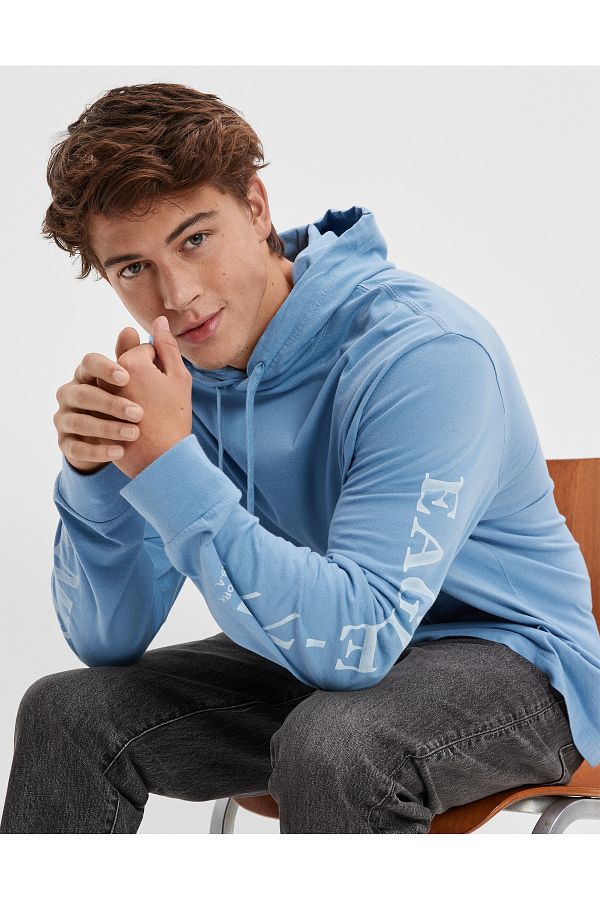AMERICAN EAGLE-Blaues Herren Sweatshirt U-1175-2777 1