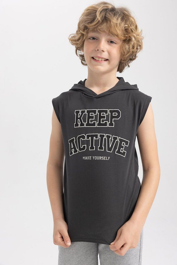 DeFacto-Tanktop mit Kapuze und Aufdruck für Jungen Z8884a623hs 1
