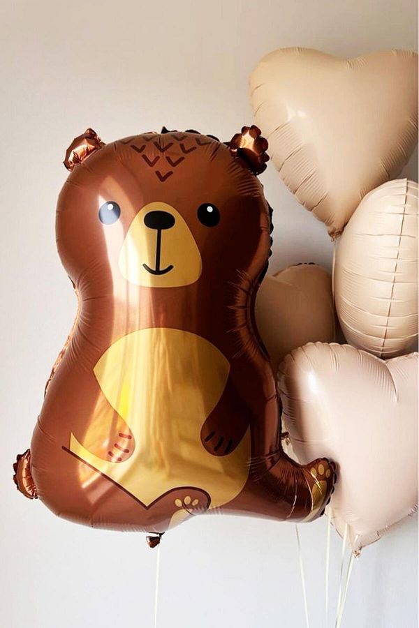 PEKSHOP Teddy Bear Foil Balloon Bear Shaped Balloon 60cm Trendyol