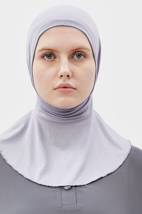 Altobeh-Hijab damă practic cu guler pentru gât - Bonnet sportiv - gri 1