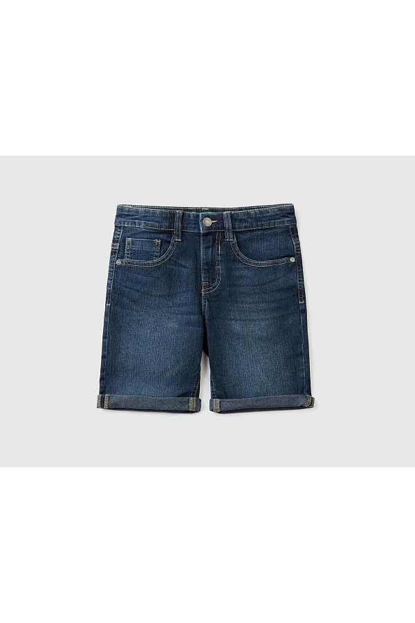Benetton United Colors of Benetton Boy Blue Bermuda Denim Shorts BNT B Trendyol