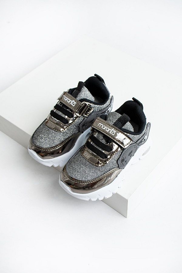 Maranta-Girl's Lighted Sneakers - Maranta Platinum 1