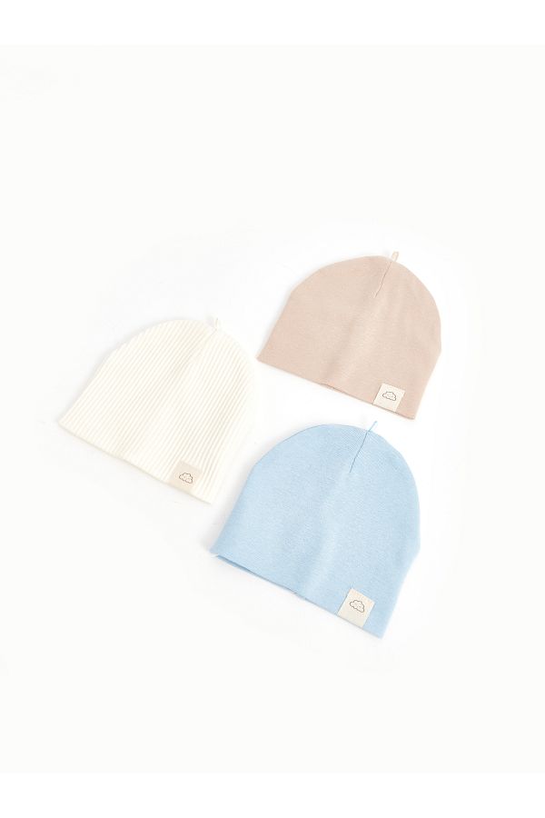 LC Waikiki-Podstawowy bawełniany beret dla chłopca, 3-częściowy 1