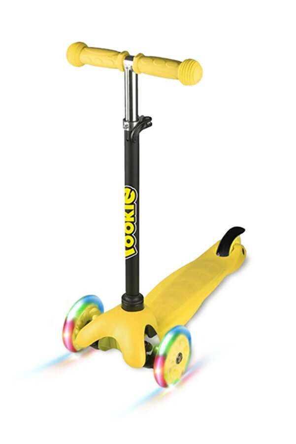 Rookie Sarı 3 Tekerlekli Led Işıklı Scooter