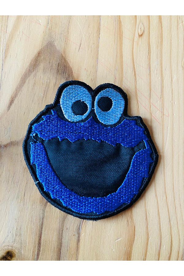 ZID-Cookie Monster Muppet Show Embroidery Patch Patch 8x8 Cm 1