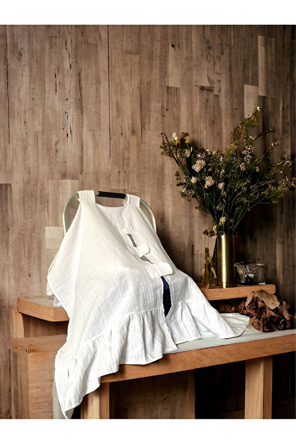 LusnikaStore Puset Örtü Fırfırlı Müslin