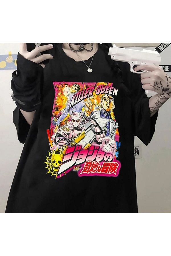 JDM Galashop Jojo Bizarre Adventure Kira Yoshikiller Killer Queen Graphic T Shirt 17756 Trendyol