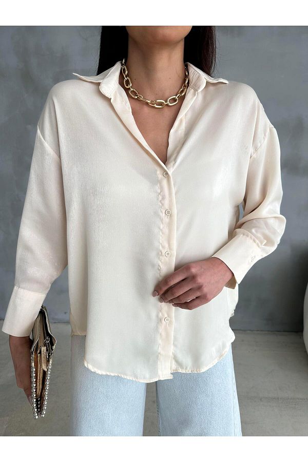 Cream flowy top hot sale