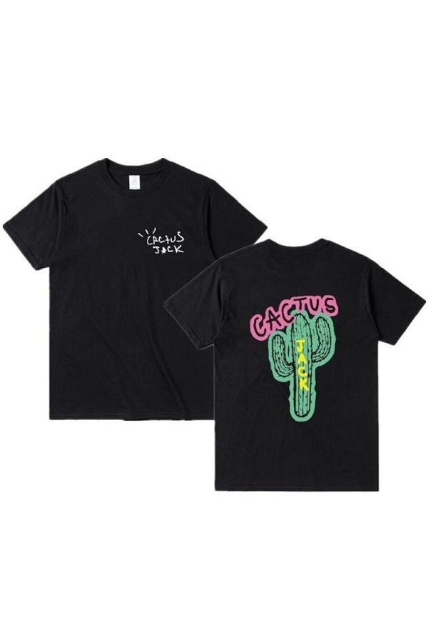 JDM Travis Scott Cactus Jack Gala Red Label Luxury Black T Shirt 08607 Trendyol