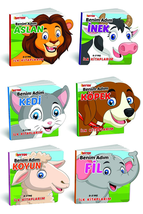 Diytoy Benim Adım Hayvanlar Ilk Kitaplarım Eğitici Seti 6 Kitap