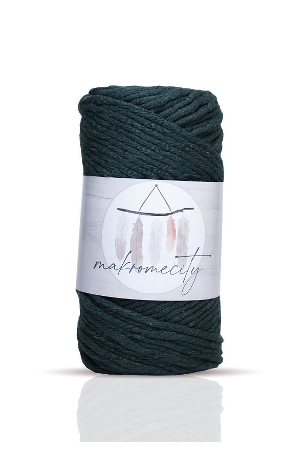 Makromecity-Scalloped Macrame Thread 3mm Scalloped Cotton Macrame Thread Macrame Thread Nefti Green 1
