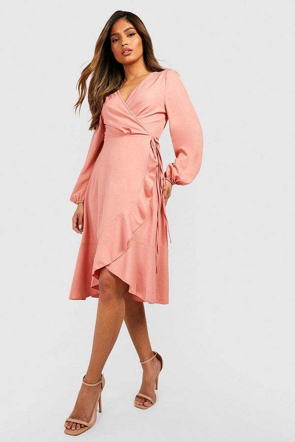 Boohoo dusty pink dress hotsell