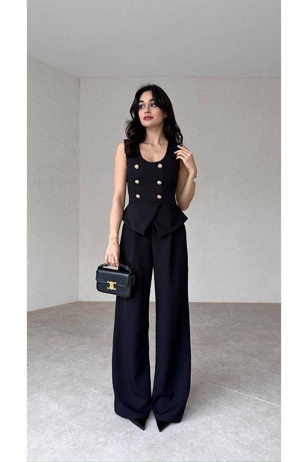 ems fashion new season suit like maxi length jumpsuit Trendyol
