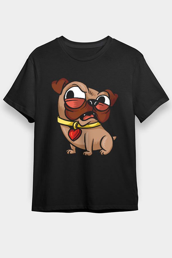 Darkhane-Unisex Black Candy Pug T-Shirt - Edgy T-Shirt 1