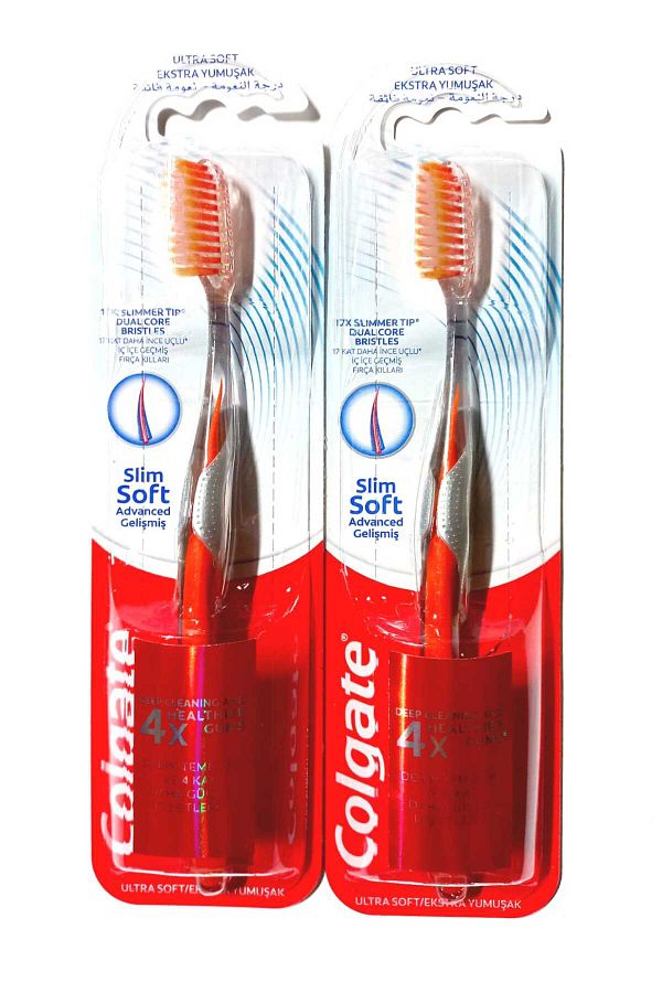 Colgate-2 Pieces Micro Fine Advanced Extra Soft Toothbrushes 1