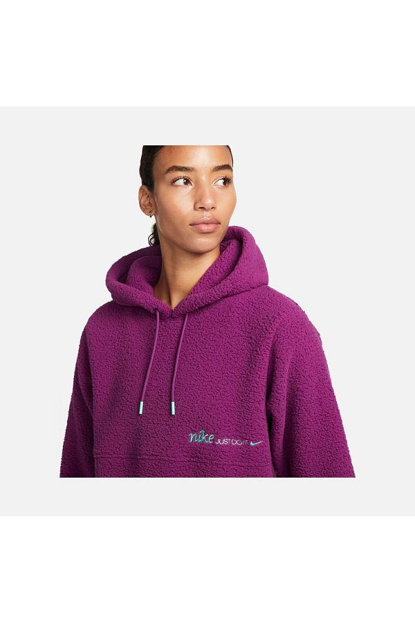 Nike Therma Fit Cozy Fleece Just Do It Training Hoodie Purple Women s Sweatshirt Trendyol