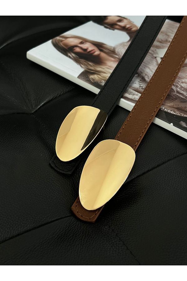 Gold mirror belt on sale