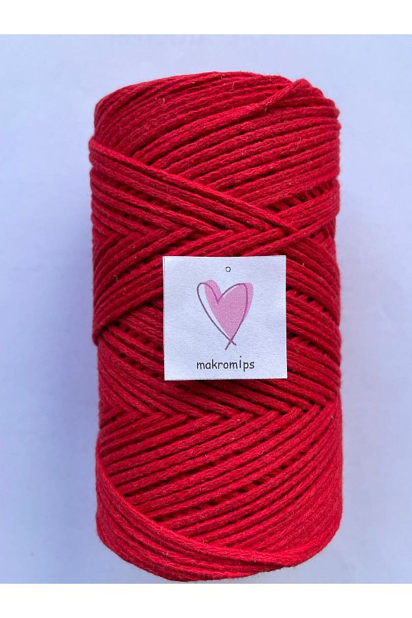 Makromİps-MACROME STRING (250gr-185m-2mm) PREMIUM COTTON COTTON ROUND HOBBY BAG STRING STRING 1