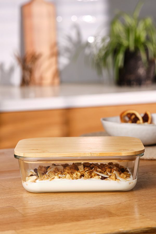 Emsan-1050 ml Natural Borosilicate Storage Container 1