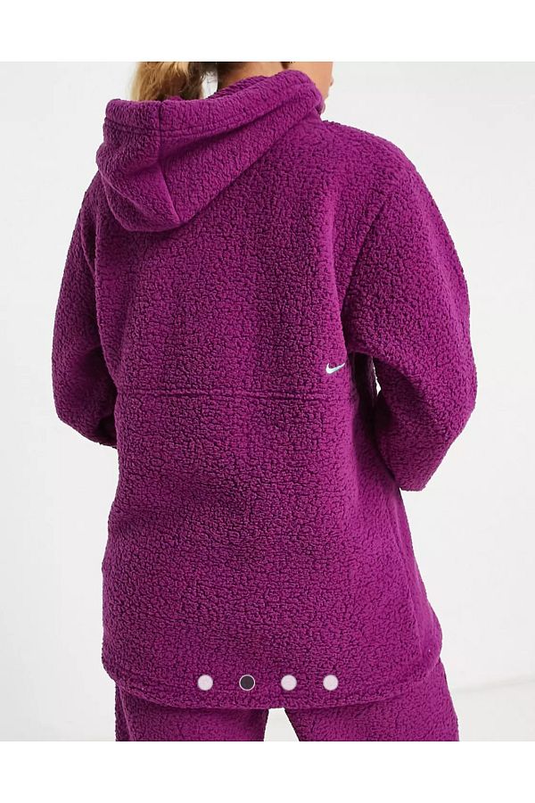 Nike Therma Fit Cozy Fleece Just Do It Training Hoodie Purple Women s Sweatshirt Trendyol
