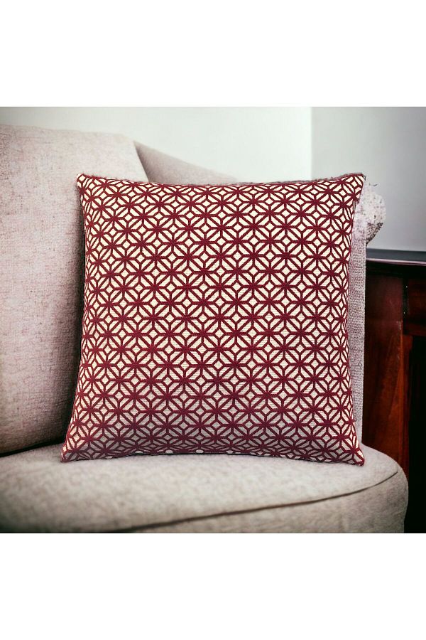 P LLOWS STORE Butterfly Patterned Burgundy Throw Pillow Cover 45cm 45cm Trendyol