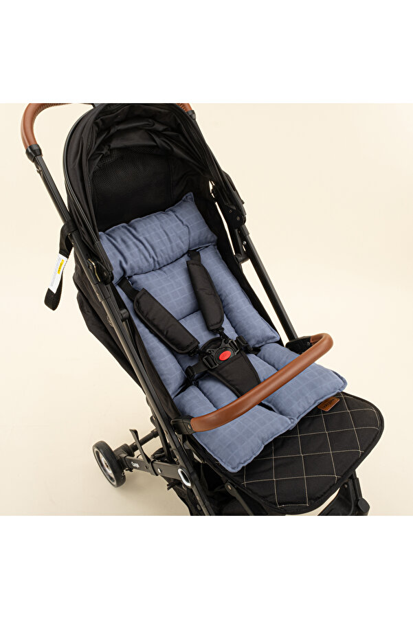 Yunikobaby Müslin Bebek Arabası Minderi - İndigo Muslin