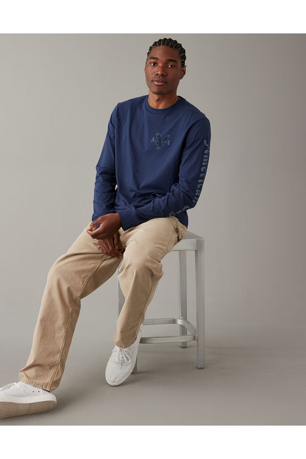 American eagle blue t shirt shop