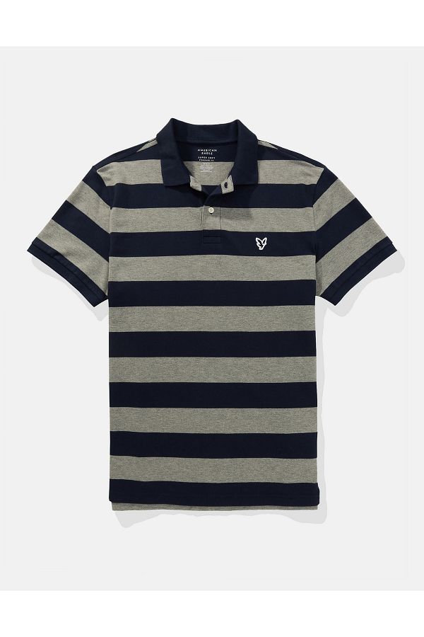 AMERICAN EAGLE-قميص رجالي باللون الأزرق الداكن U-1165-3418 1